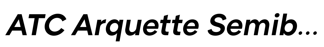 ATC Arquette Semibold Oblique